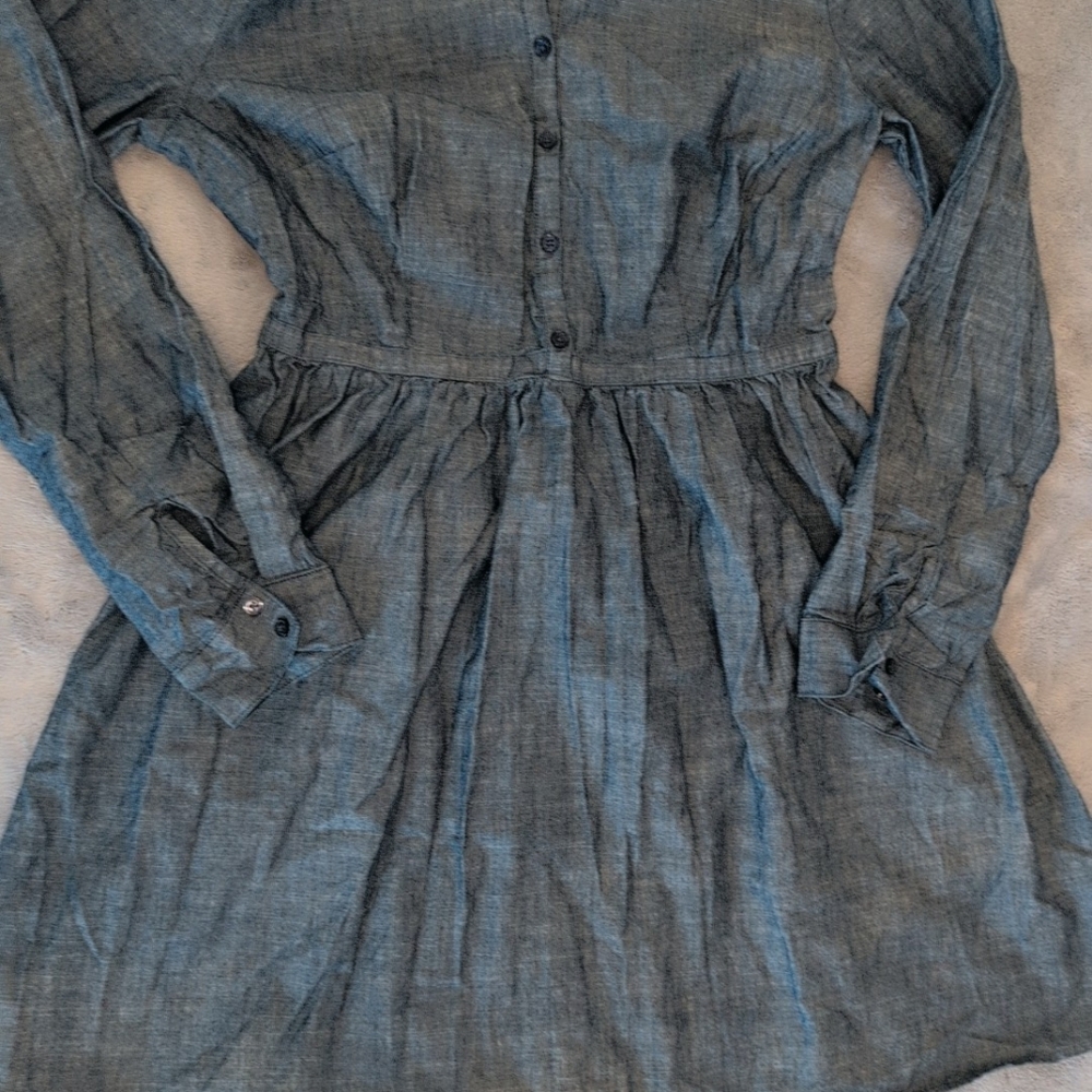 Old Navy Blue Button-Up Dress